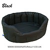 Black Oval Waterproof Dog Bed